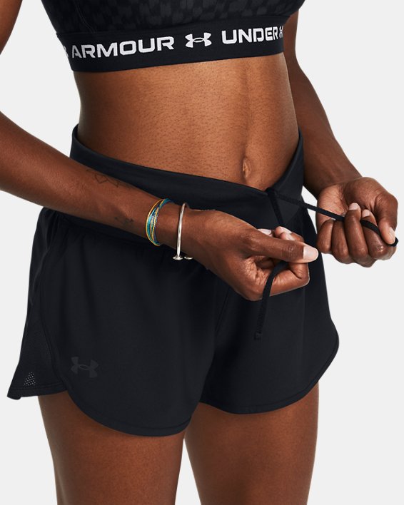 Women's UA Fly-By Elite 3" Shorts in Black image number 3